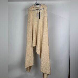 House of Harlow 1960 Soft Cream Women's Open Front Sweater Wrap